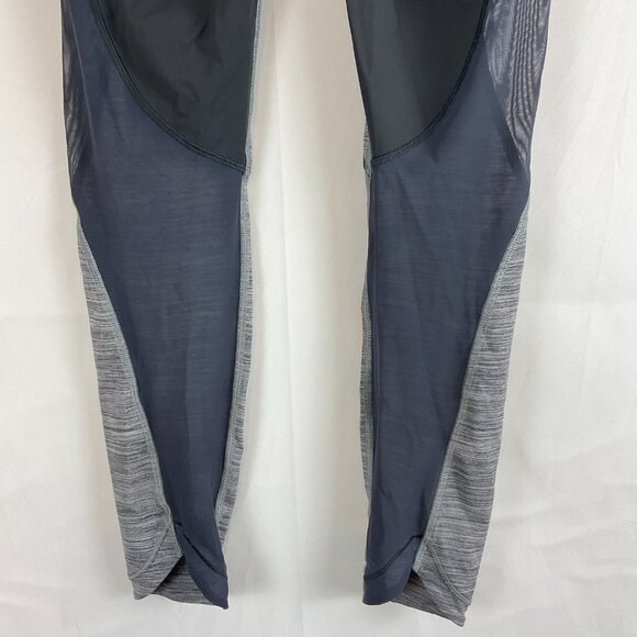 Lululemon Leggings 6 Gray Heather Space Dye Mesh Details Zipper Pocket - Picture 10 of 12